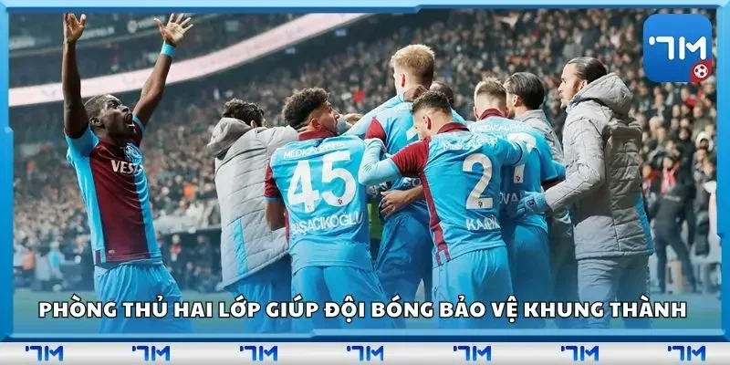 Chiến thuật phòng thủ hai lớp giúp đội bóng bảo vệ khung thành một cách chắc chắn